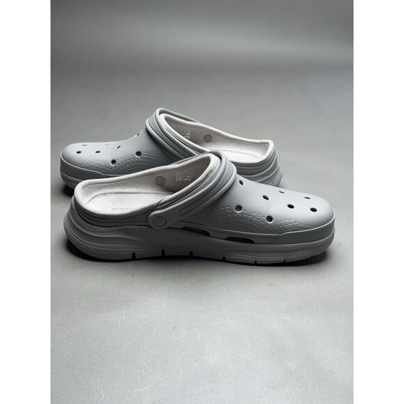 SKECHERS Foamies Slip On CLOG Sandals in GRAY - Faux Fur Lined Men\'s 13 US main image 8